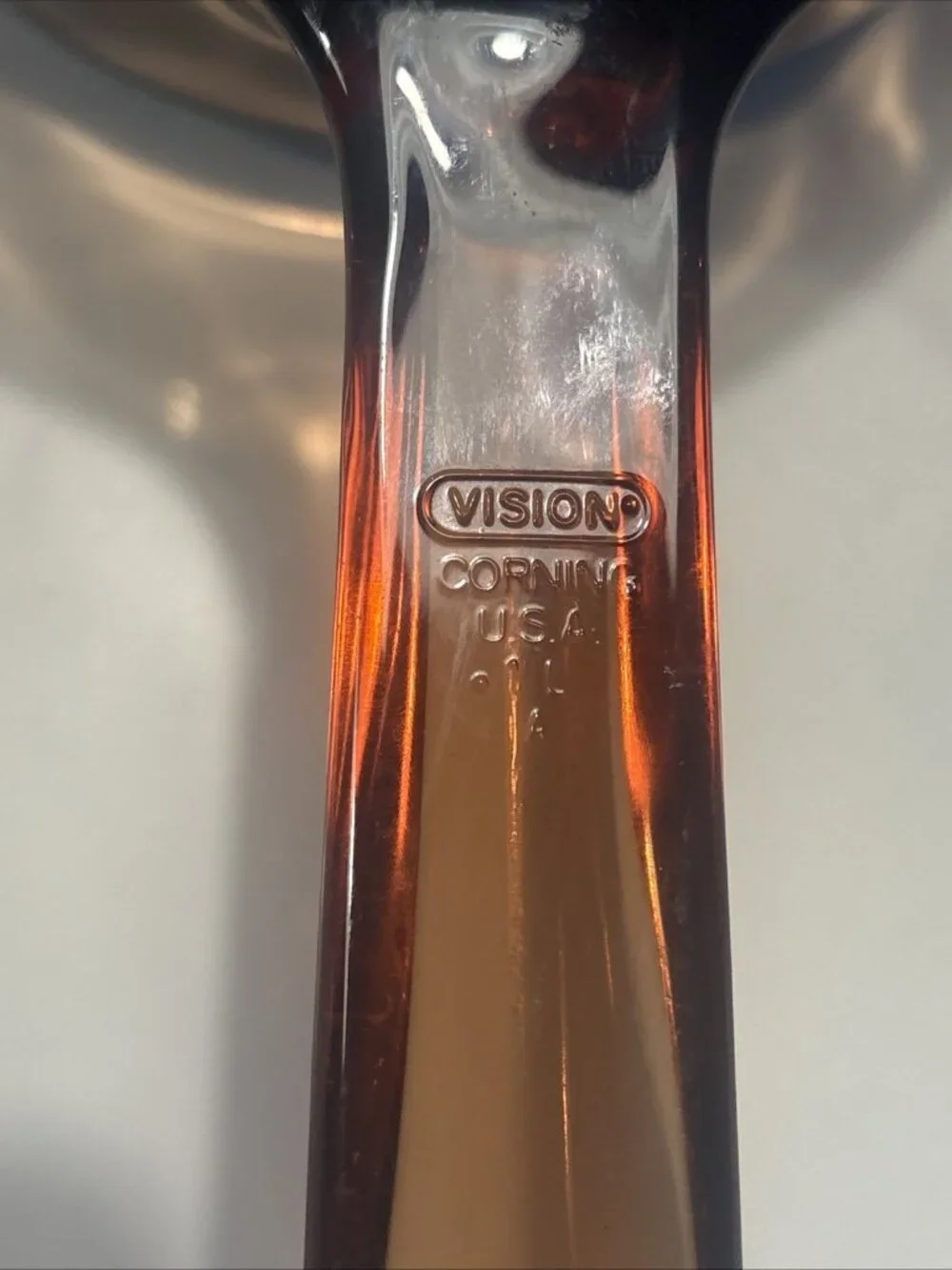 Pyrex Corning Ware Vision Amber 1 L Sauce Pot Non Stick Bottom